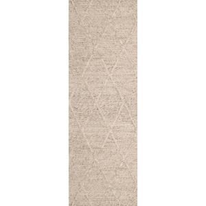 Darcy Diamond Light Grey Felted Wool Rug Hallway Runner Success