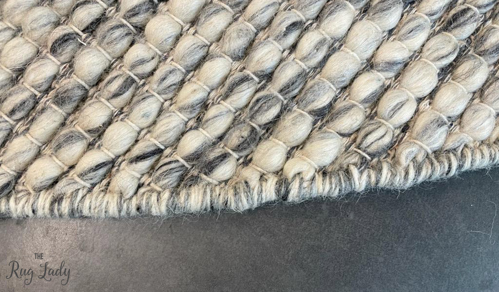 Darcy Grey Felted Wool Round Rug
