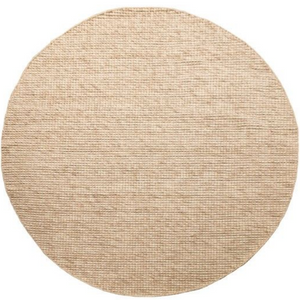 Darcy Beige Felted Wool Round Rug