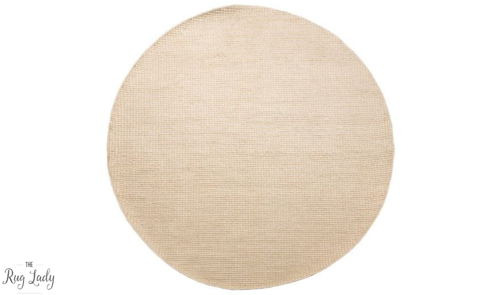 Darcy Cream Felted Wool Round Rug