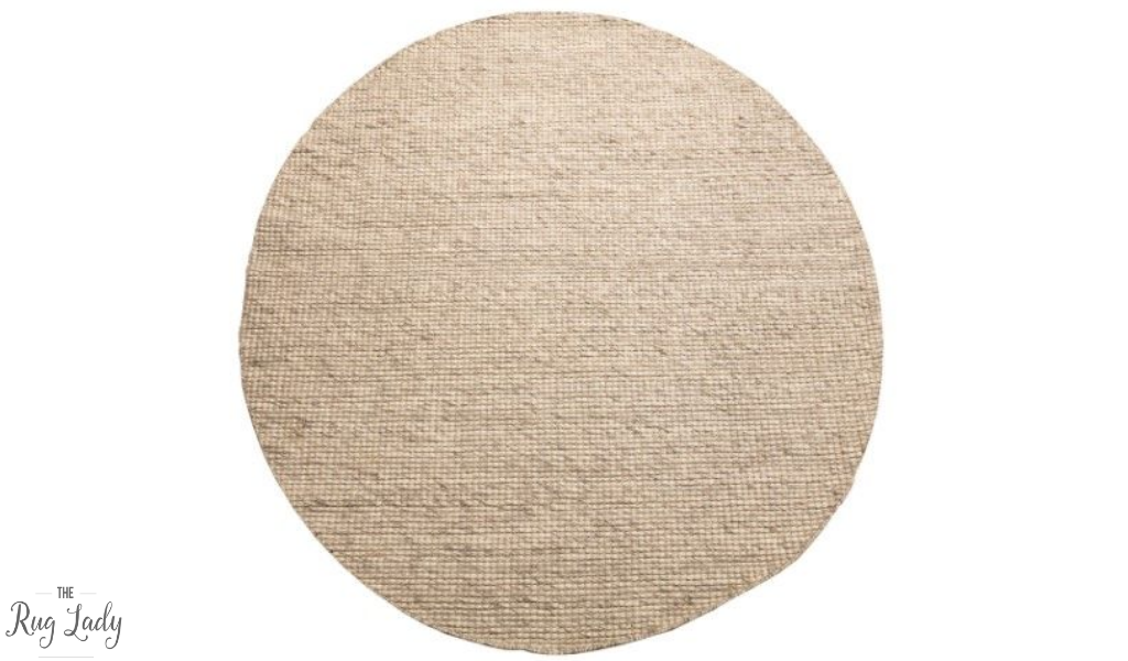 Darcy Light Grey Felted Wool Round Rug