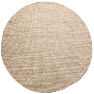 Darcy Light Grey Felted Wool Round Rug