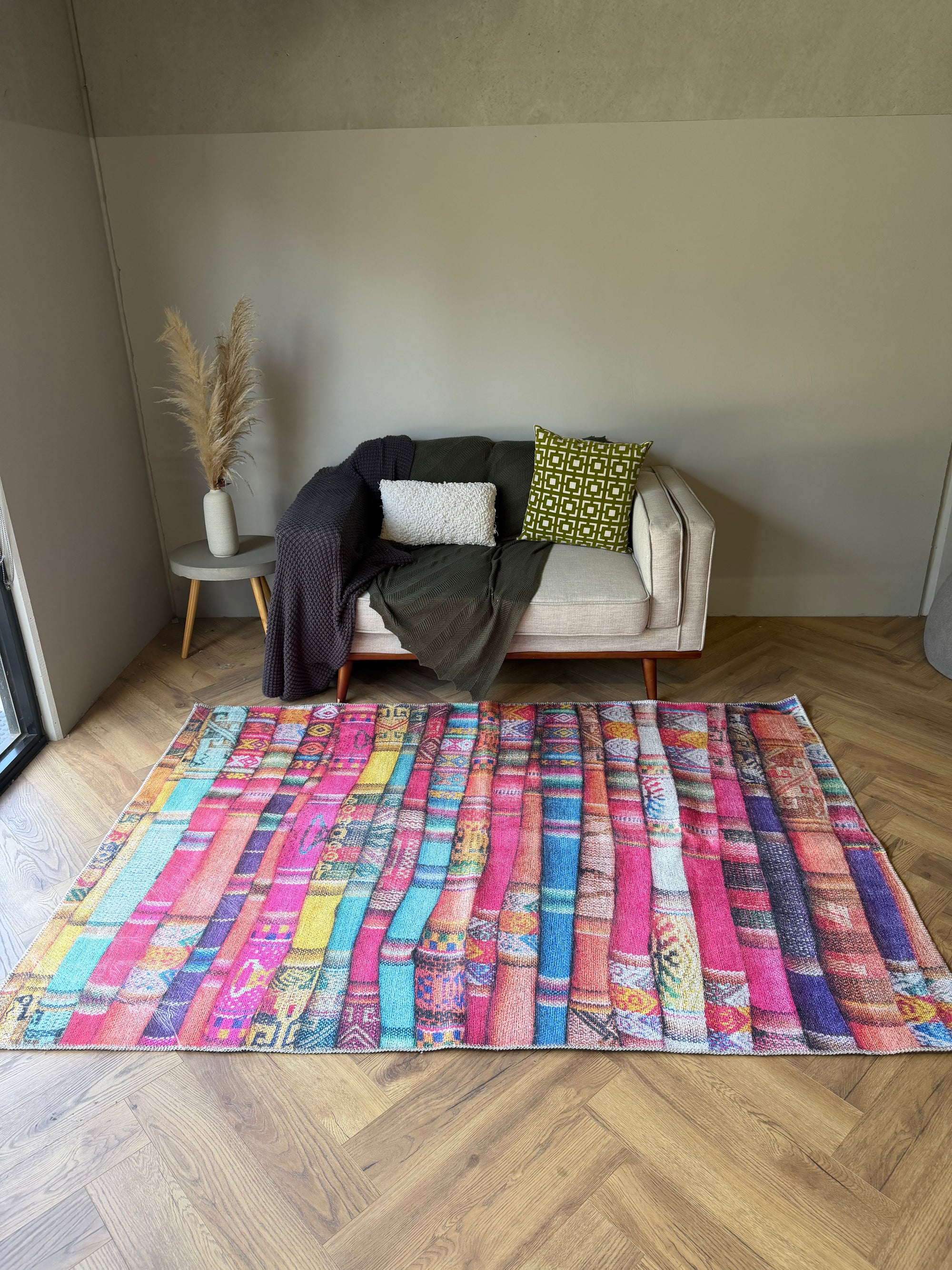 COZY MACHINE WASHABLE – Boho Stripe Rug 160x230