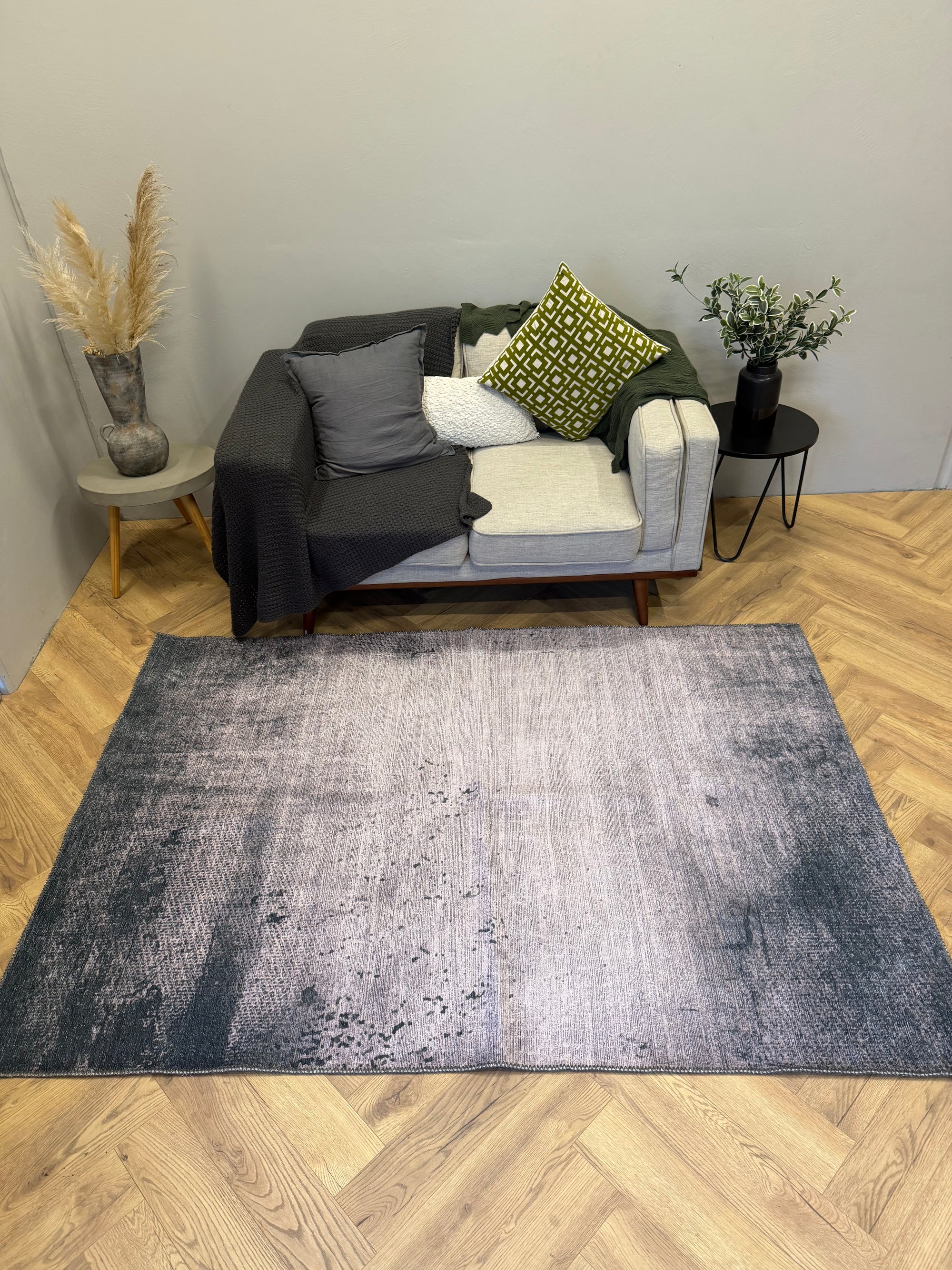 Cozy Vintage Fade Machine Washable Rug 160×230cm