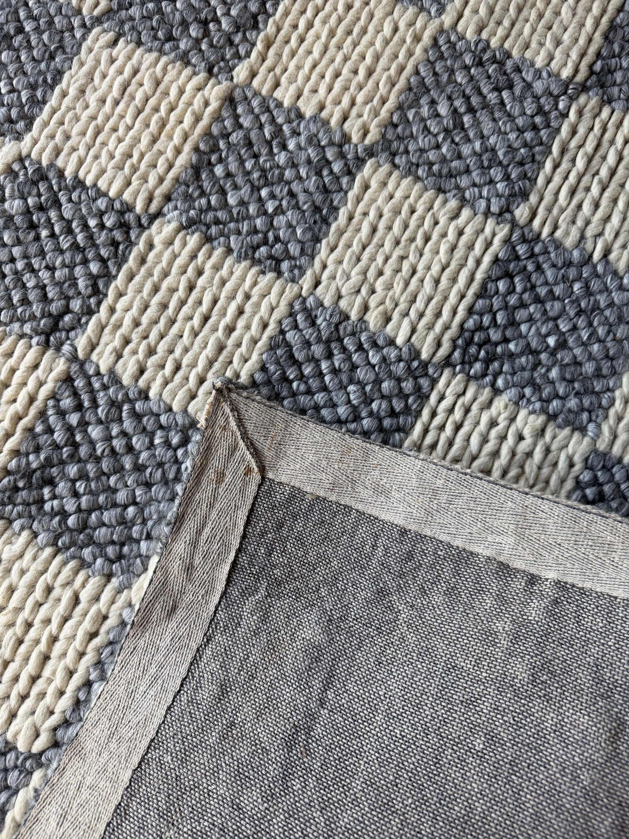 Hudson Checker Wool Blend Rug