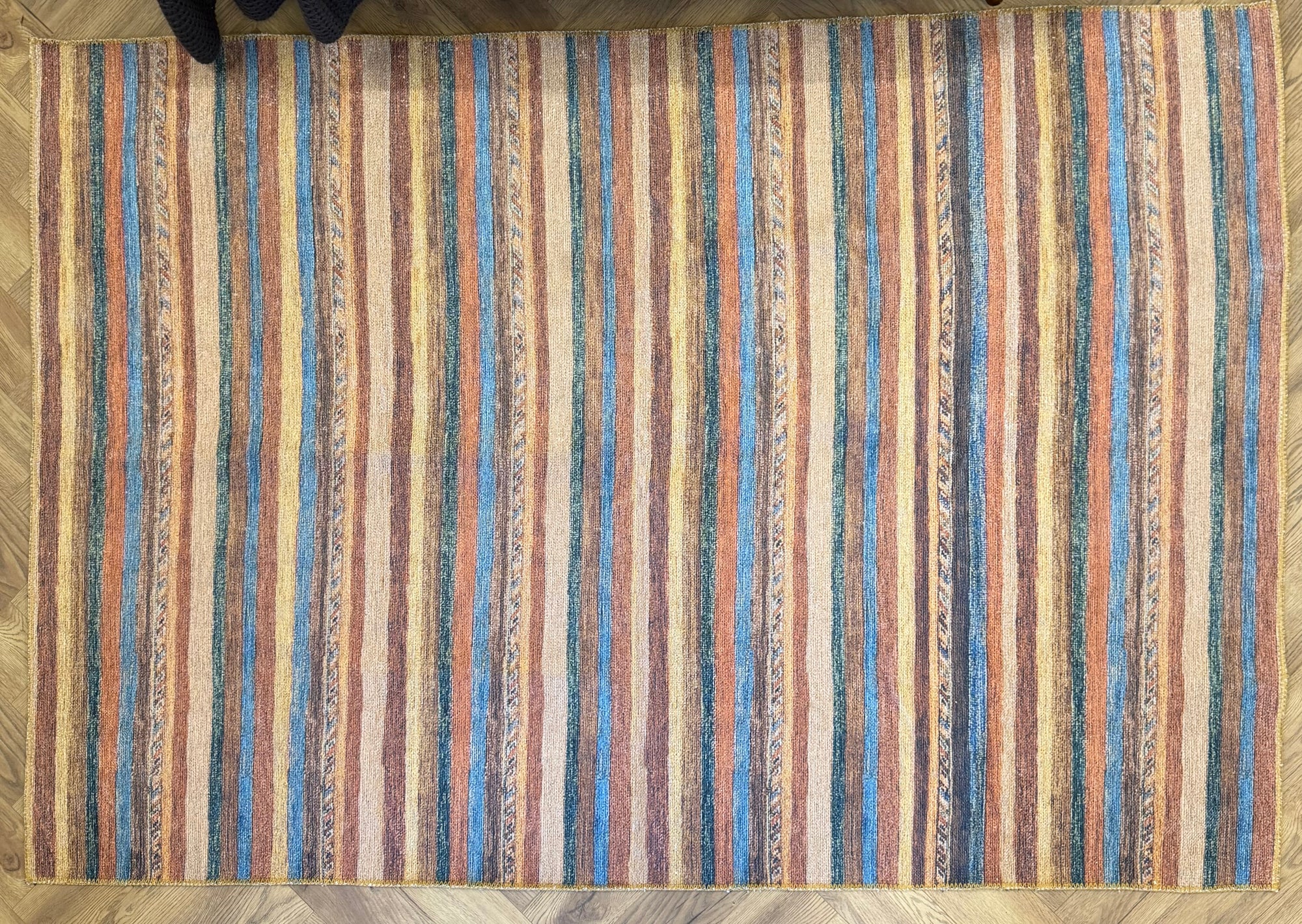 Cozy Multi Stripe Machine Washable Rug 160×230cm