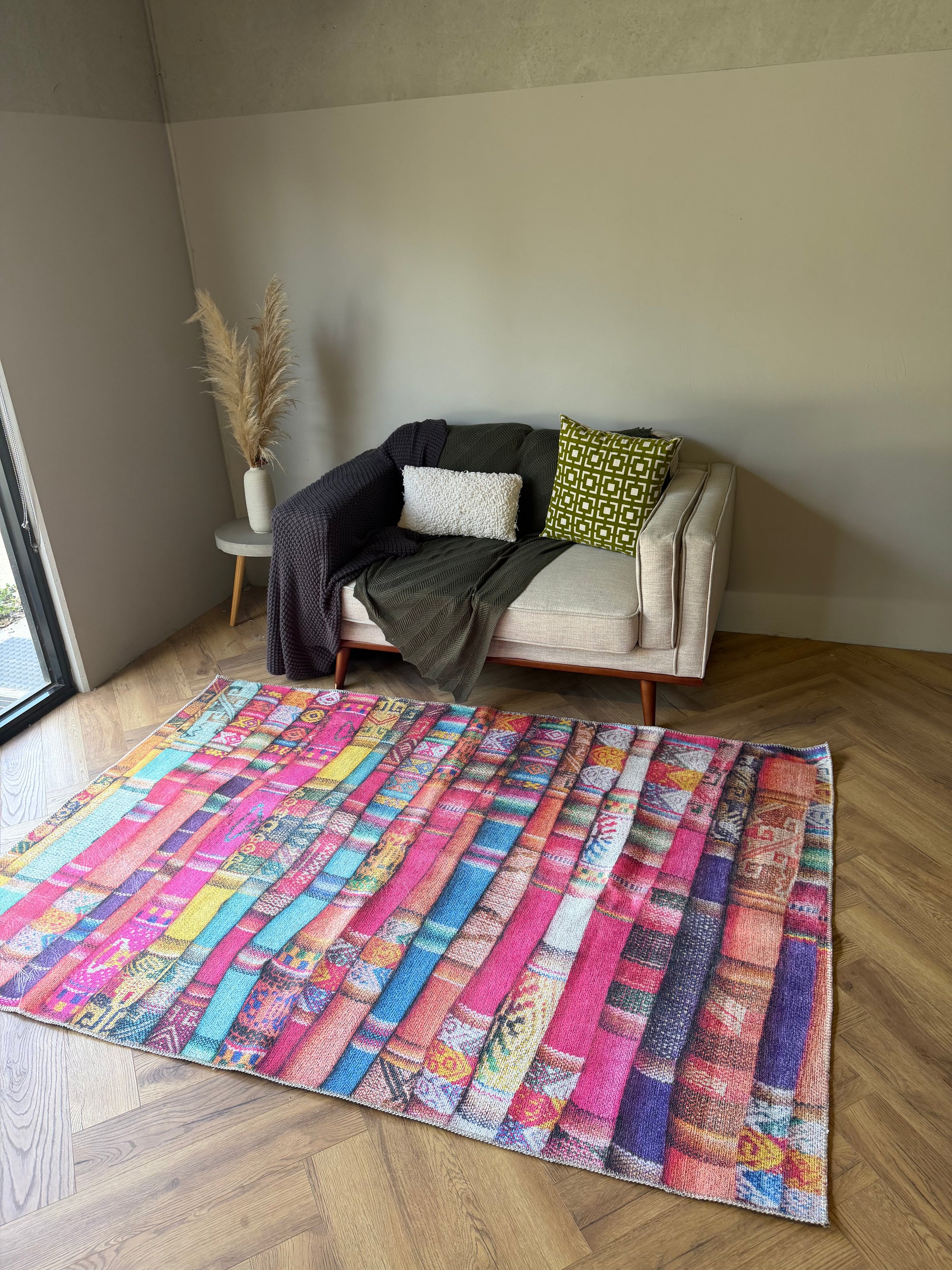 COZY MACHINE WASHABLE – Boho Stripe Rug 160x230