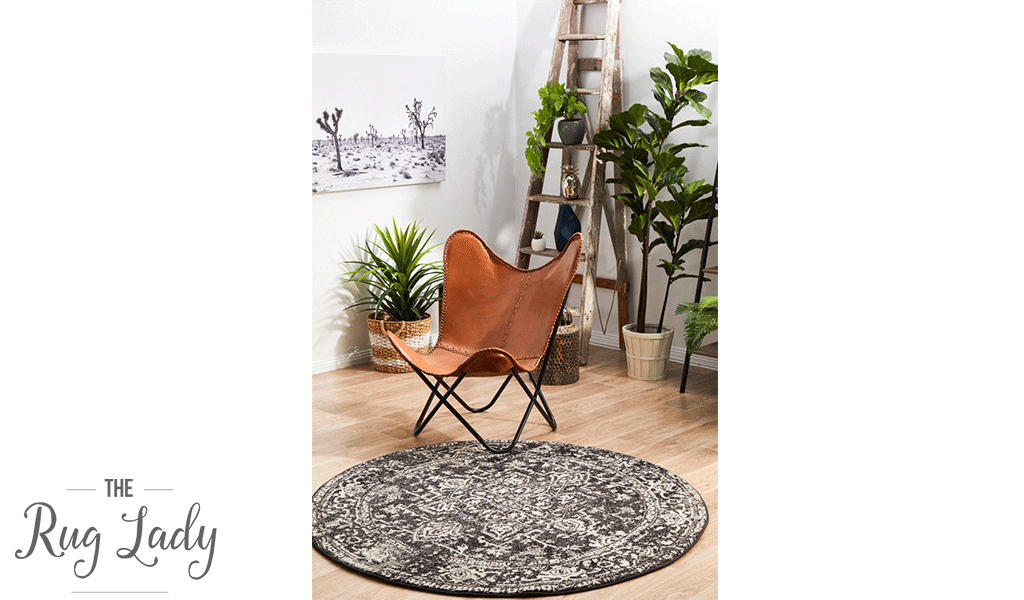 Awaken Charcoal Medallion Rug
