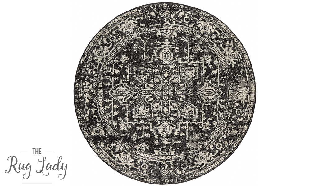 Awaken Charcoal Medallion Rug
