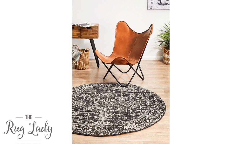 Awaken Charcoal Medallion Rug