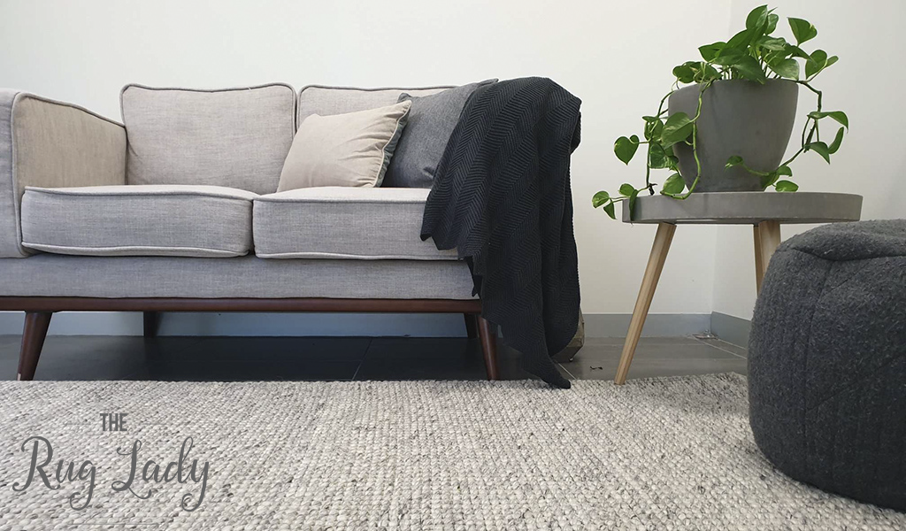 Essence Scandinavian Beige Silver Felted Wool Rug
