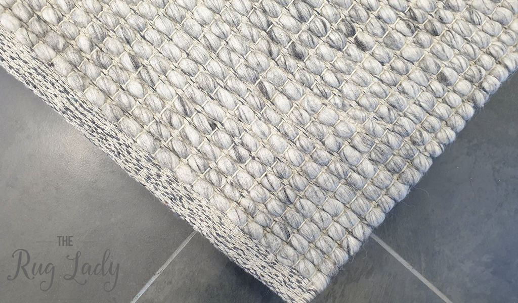 Essence Scandinavian Beige Silver Felted Wool Rug