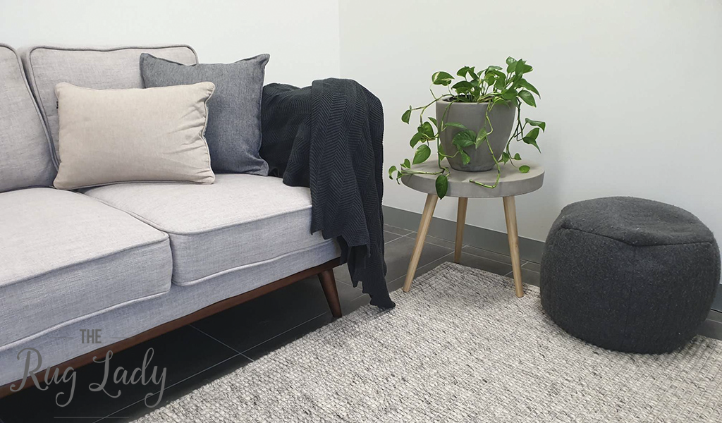 Essence Scandinavian Beige Silver Felted Wool Rug