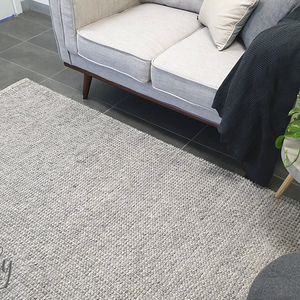 Essence Scandinavian Fox Silver Felted Wool Rug