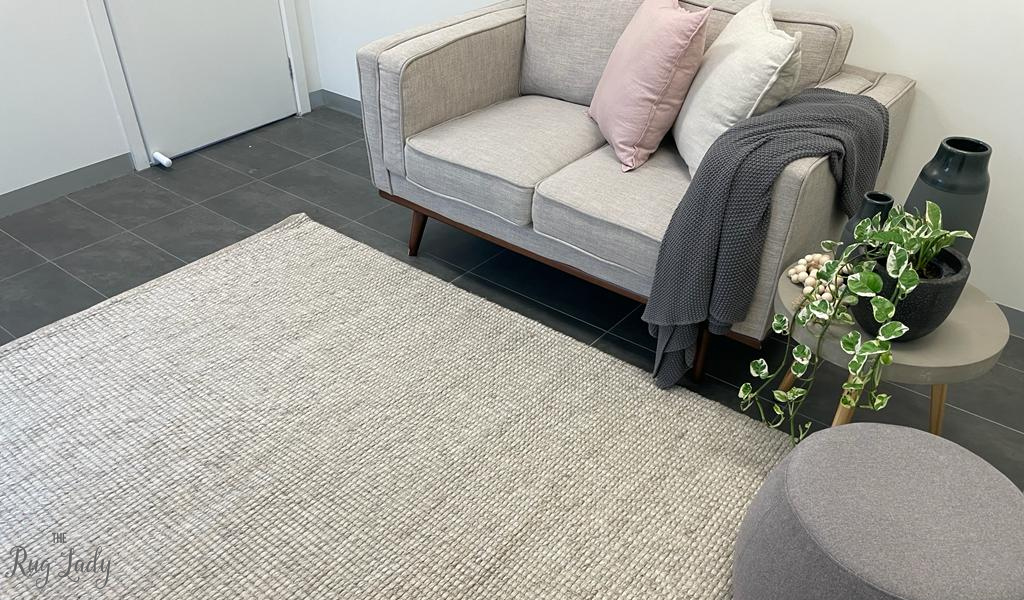 Essence Scandinavian Pumice Grey Felted Wool Rug