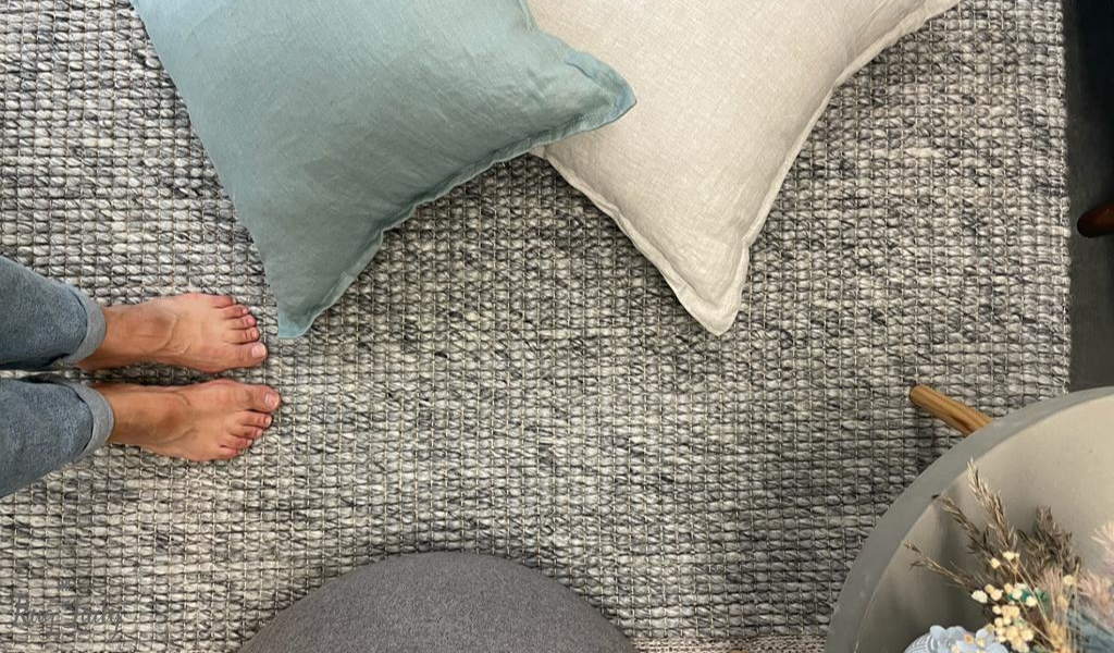 Essence Scandinavian Silver Felted Wool Rug