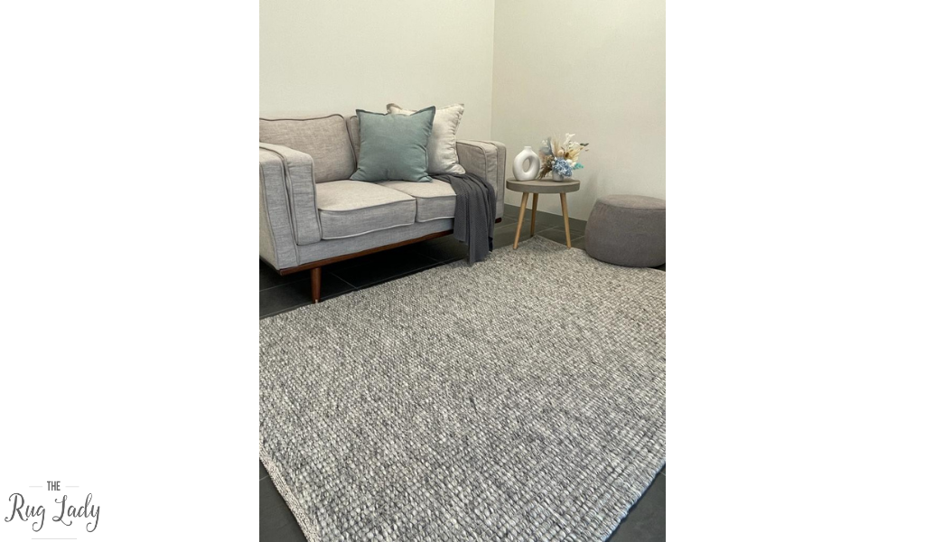 Essence Scandinavian Silver Felted Wool Rug
