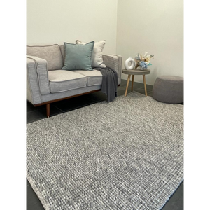 Essence Scandinavian Silver Felted Wool Rug