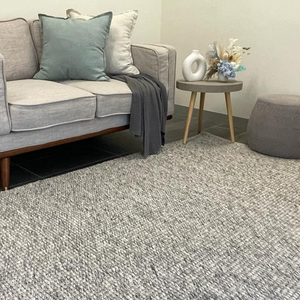 Essence Scandinavian Silver Felted Wool Rug