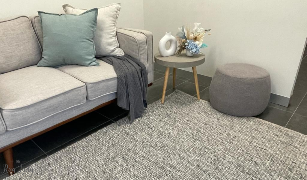 Essence Scandinavian Silver Felted Wool Rug
