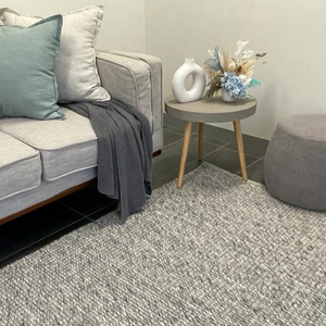 Essence Scandinavian Silver Felted Wool Rug