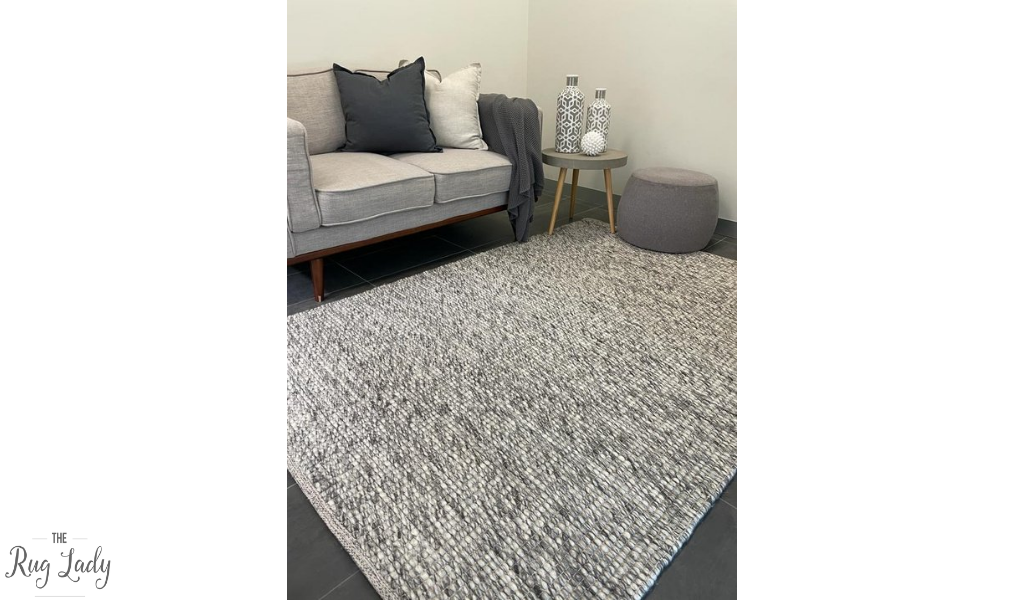 Essence Scandinavian Stone Grey Felted Wool Rug