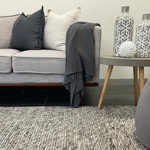 Essence Scandinavian Stone Grey Felted Wool Rug