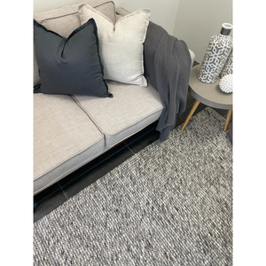 Essence Scandinavian Stone Grey Felted Wool Rug