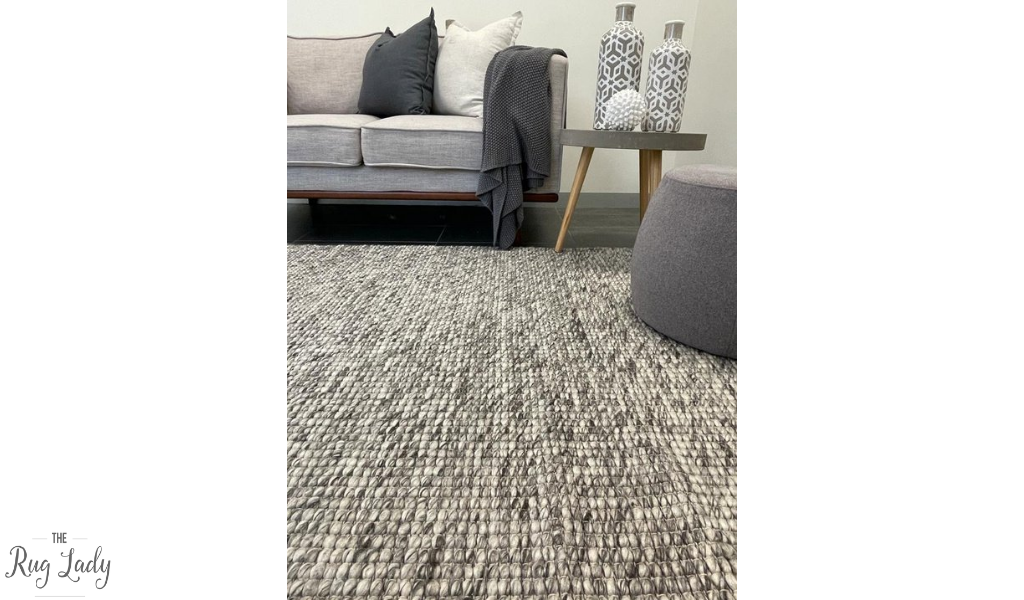 Essence Scandinavian Stone Grey Felted Wool Rug