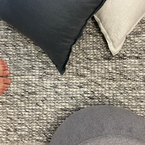 Essence Scandinavian Stone Grey Felted Wool Rug