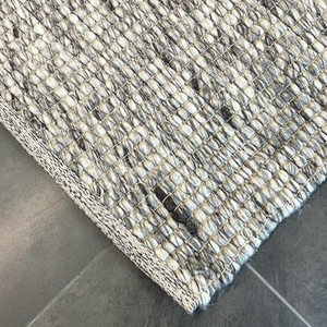 Essence Scandinavian Stone Grey Felted Wool Rug