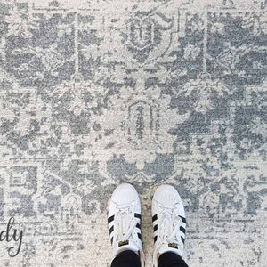 Awaken Silver Medallion Rug
