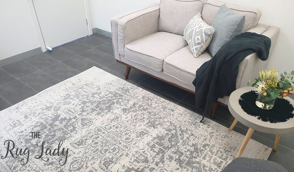 Awaken Silver Medallion Rug