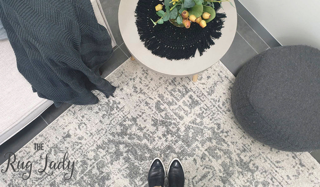 Awaken Silver Medallion Rug