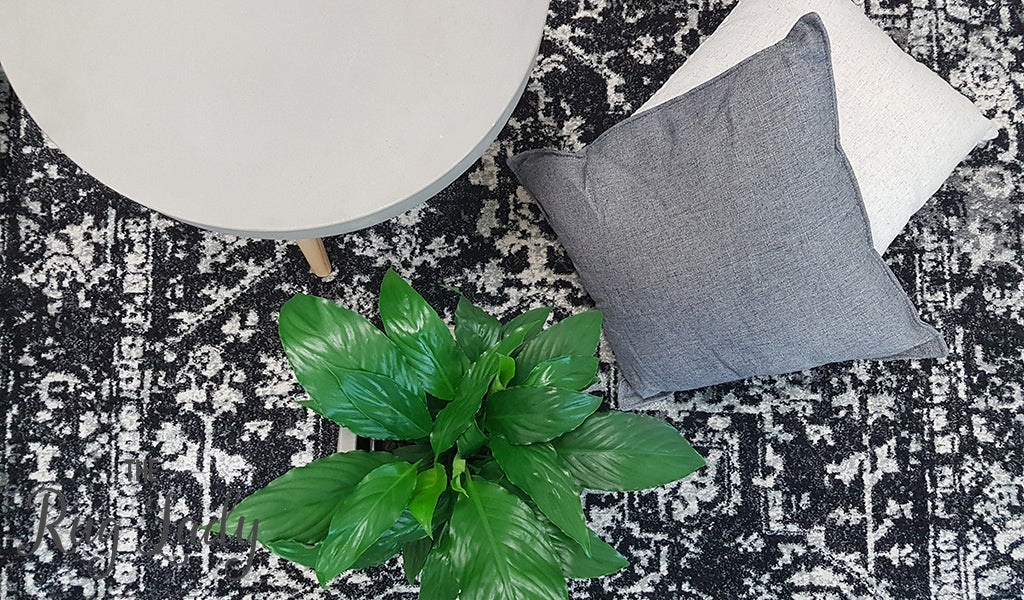 Awaken Charcoal Medallion Rug
