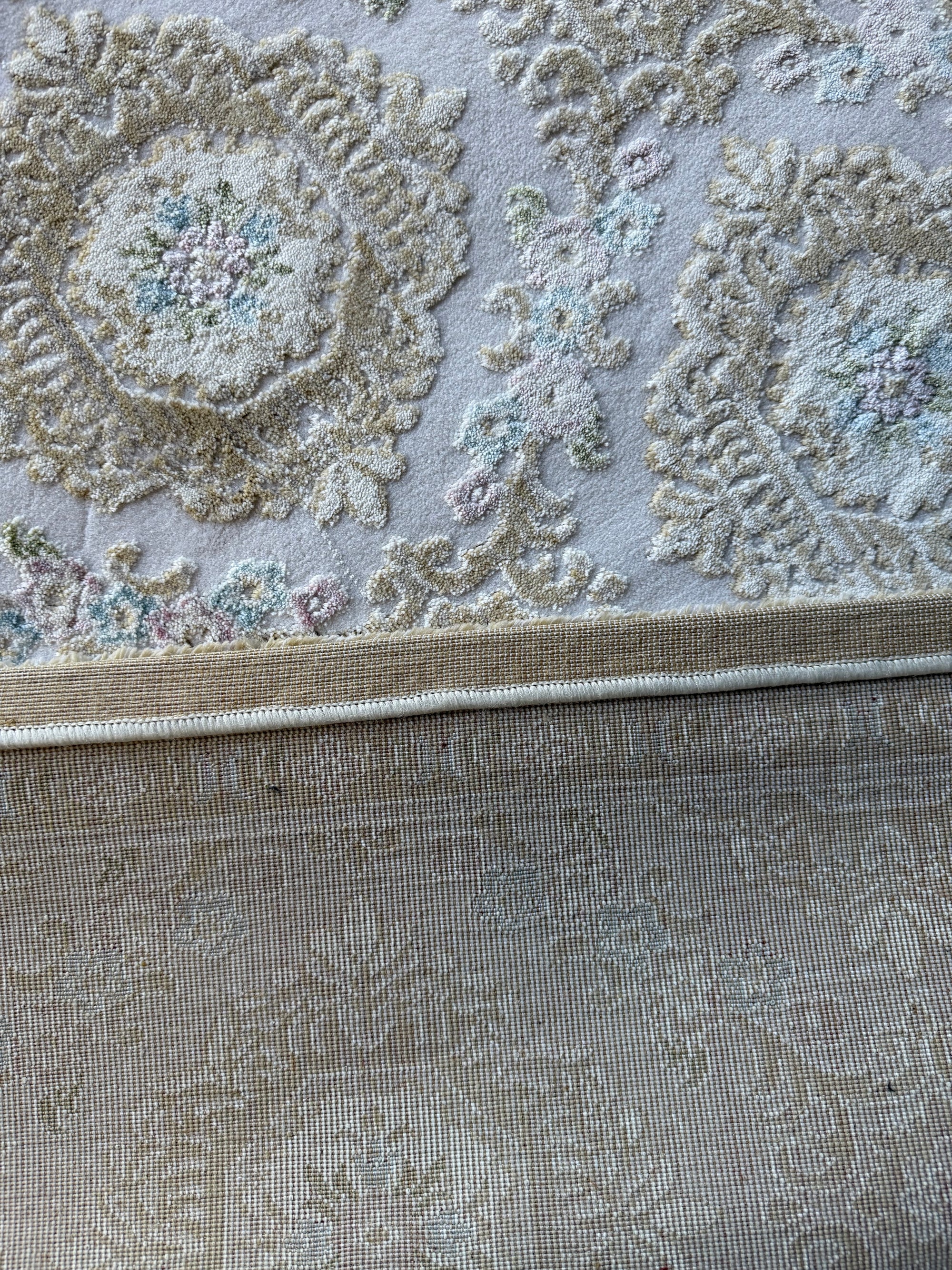 Luna Ivory Medallion Turkish Made Rug