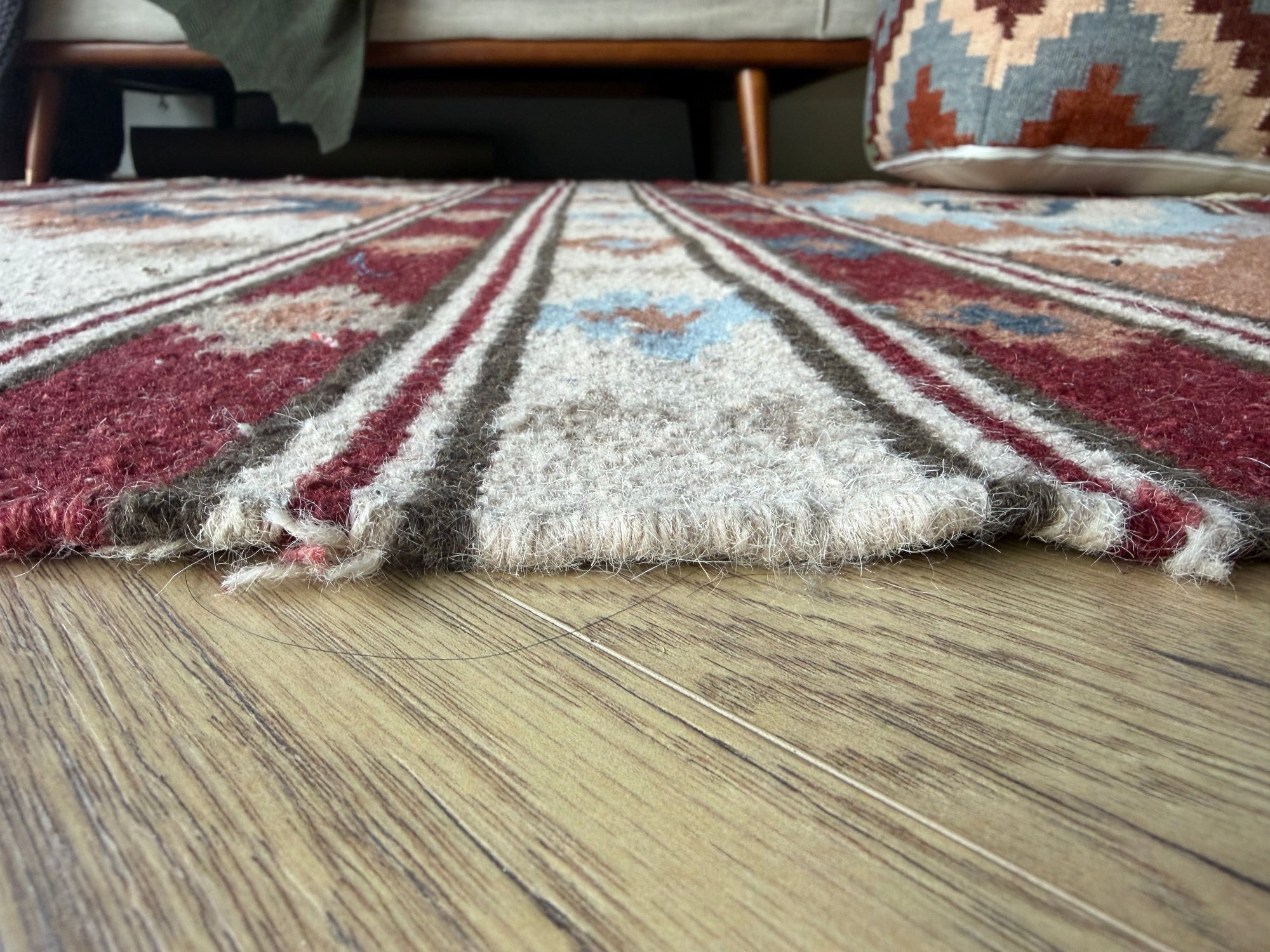 Sahara Nomad kilim Tribal Rug – Rust & Sky