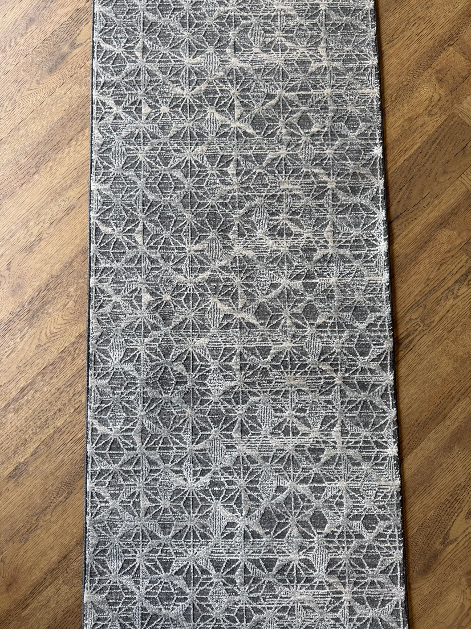 Deluxe Geometry Grey Runner 80cm Wide