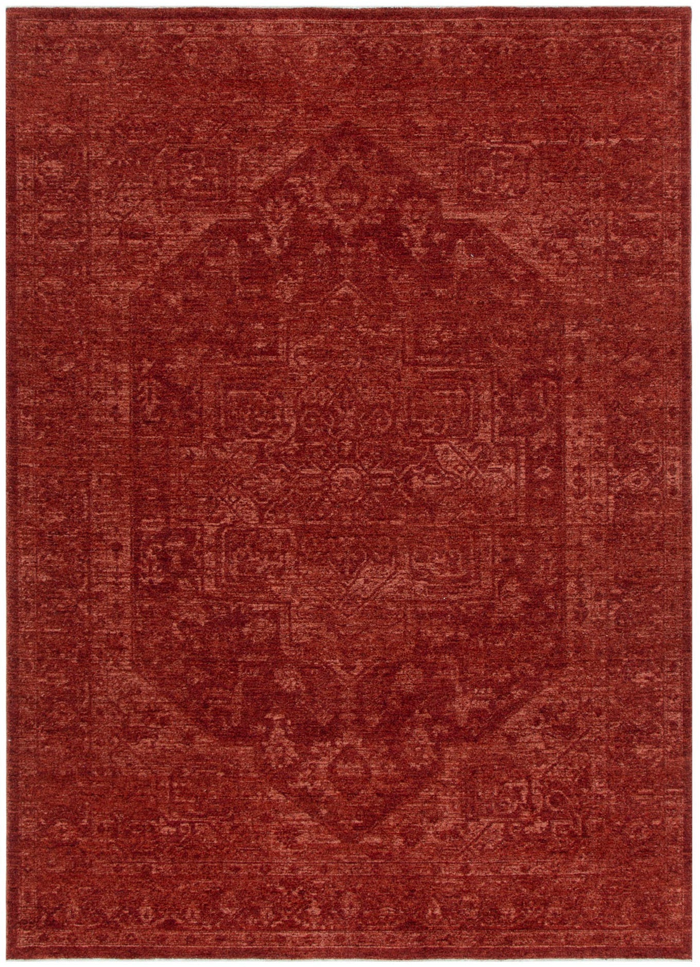 Heritage Distressed Medallion Rust Rug 160 x 230cm