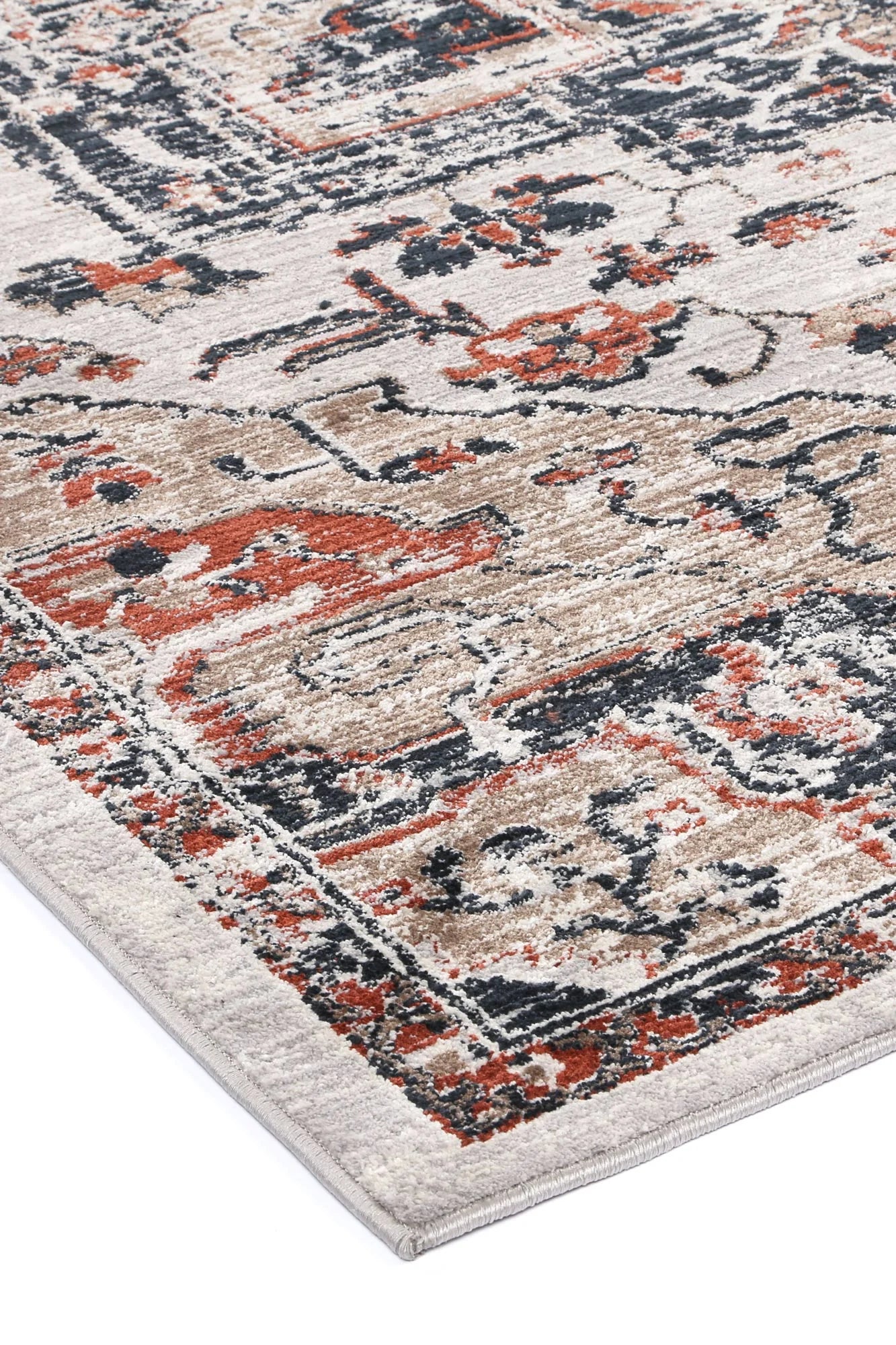 Havana Terra blue grey Traditional transitional Rust Multi 200 x 280 Rug