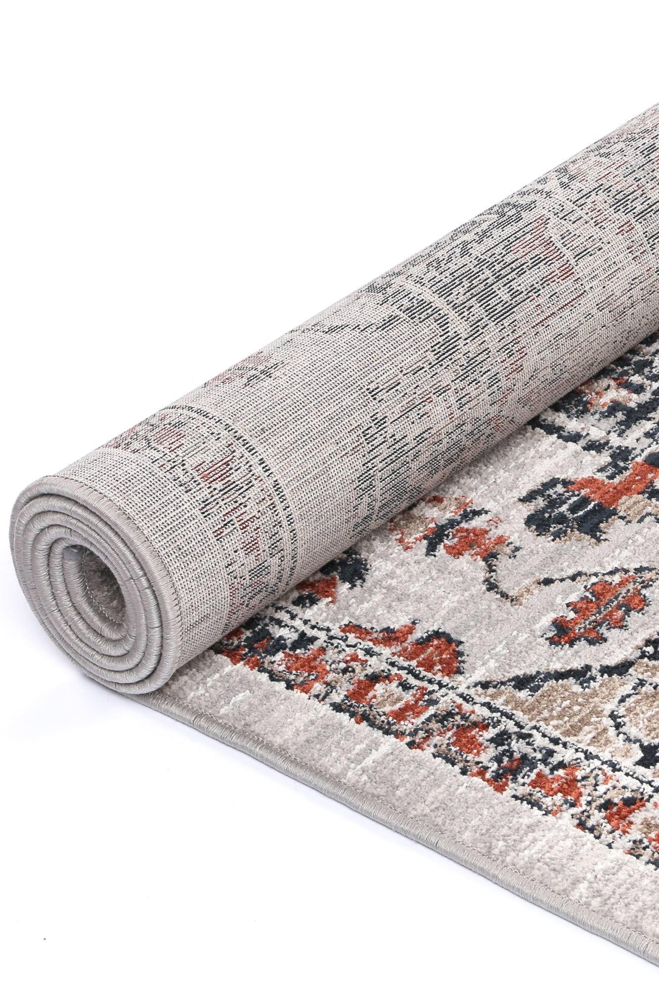 Havana Terra blue grey Traditional transitional Rust Multi 200 x 280 Rug