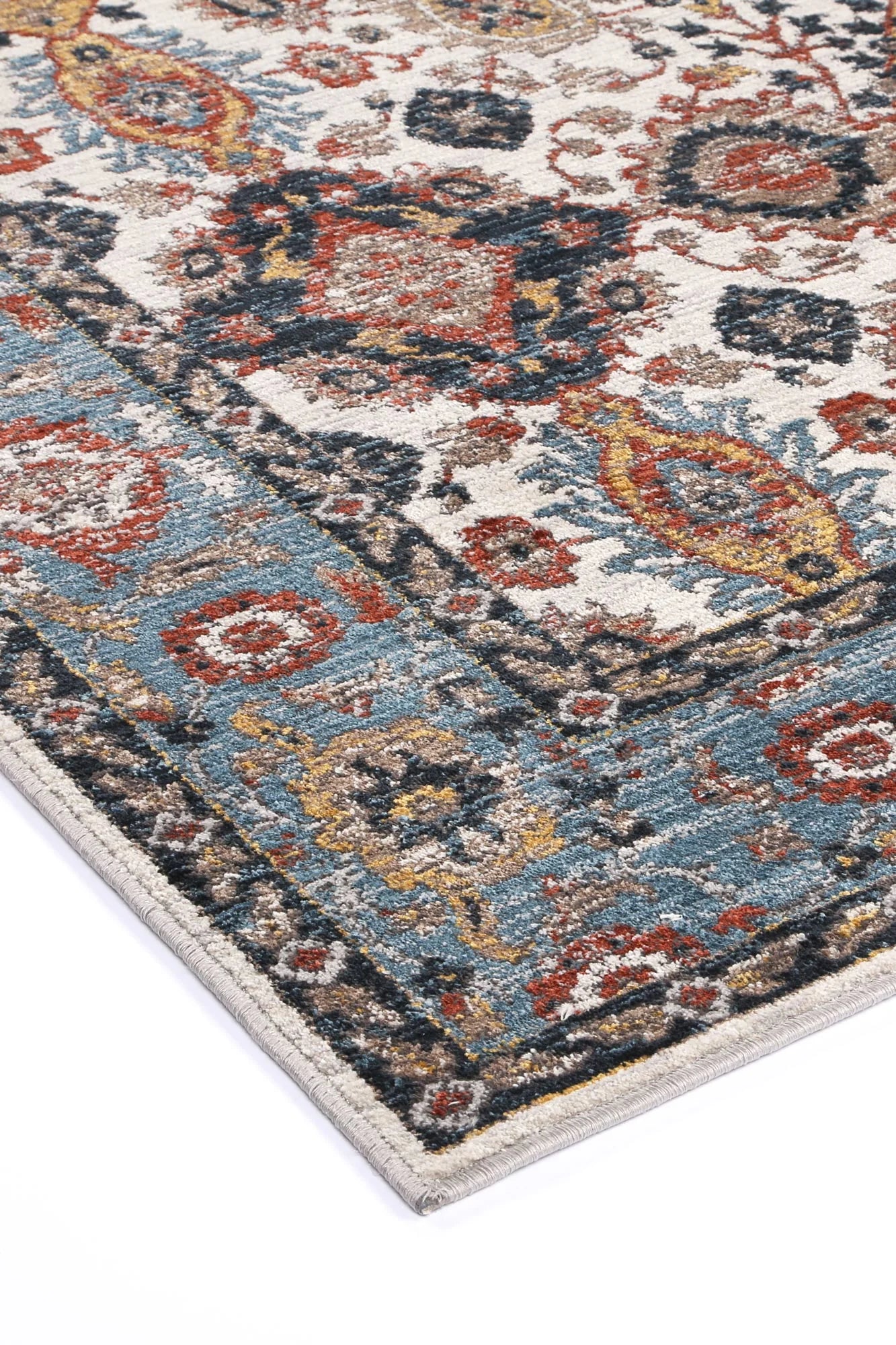 Havana Terra blue mixed Transitional Multi 160 x 220 cm