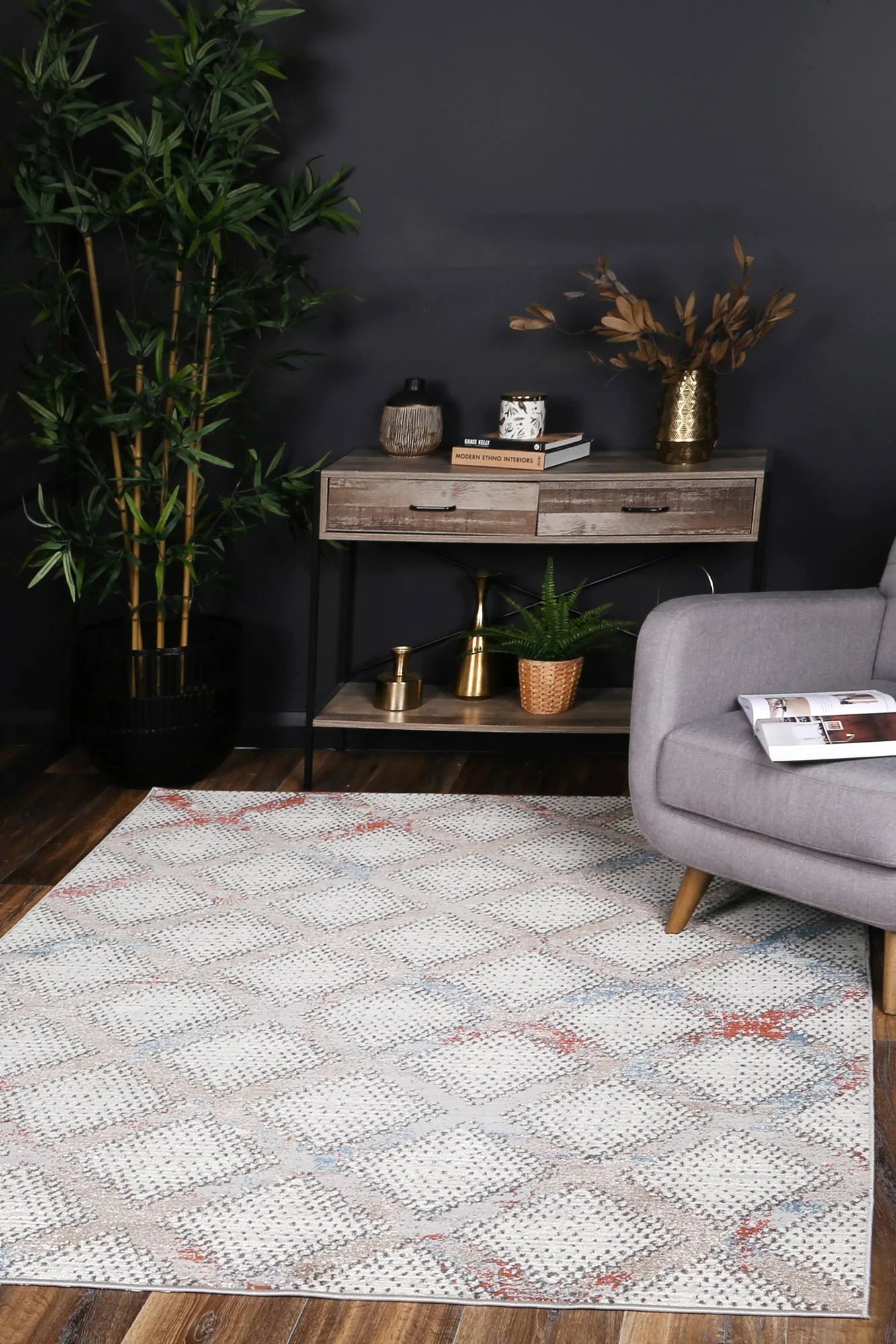 Havana Terra blue Modern Multi 160 x 220 cm