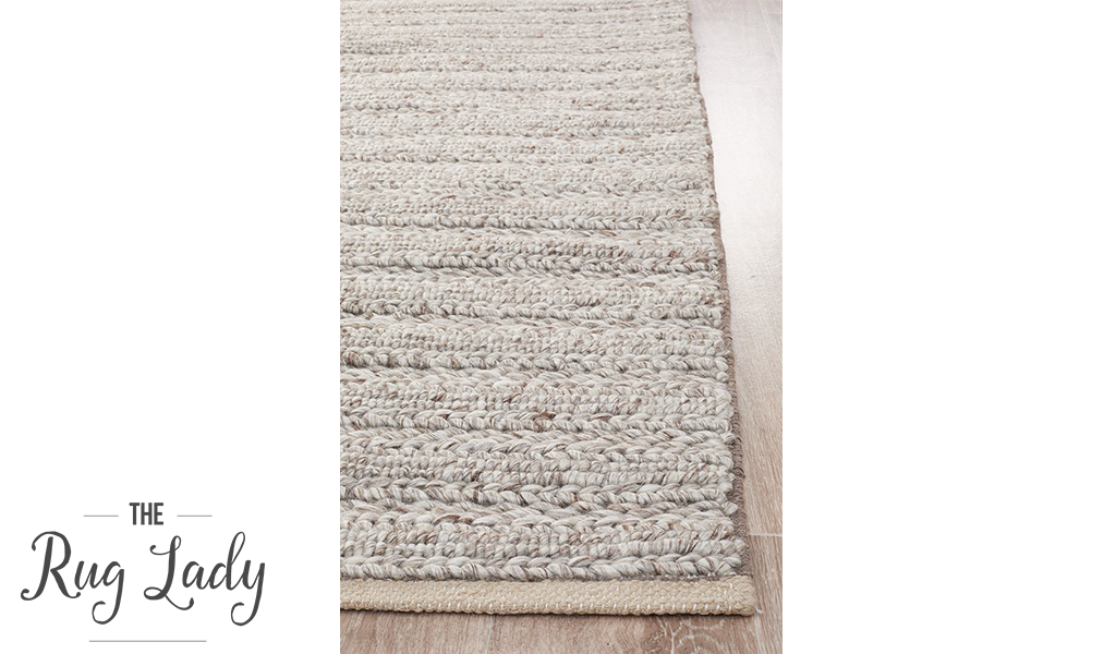 Harvey Natural Beige Textured Wool Rug