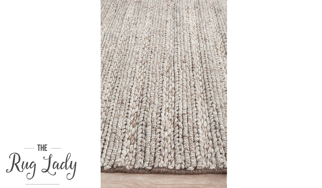 Harvey Natural Beige Textured Wool Rug