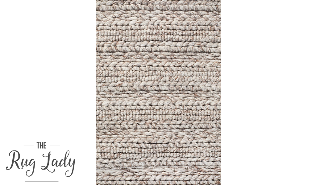 Harvey Natural Beige Textured Wool Rug