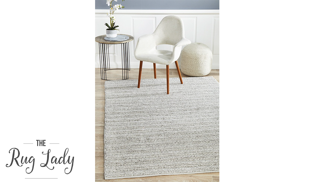 Harvey Silver Textured Wool Rug