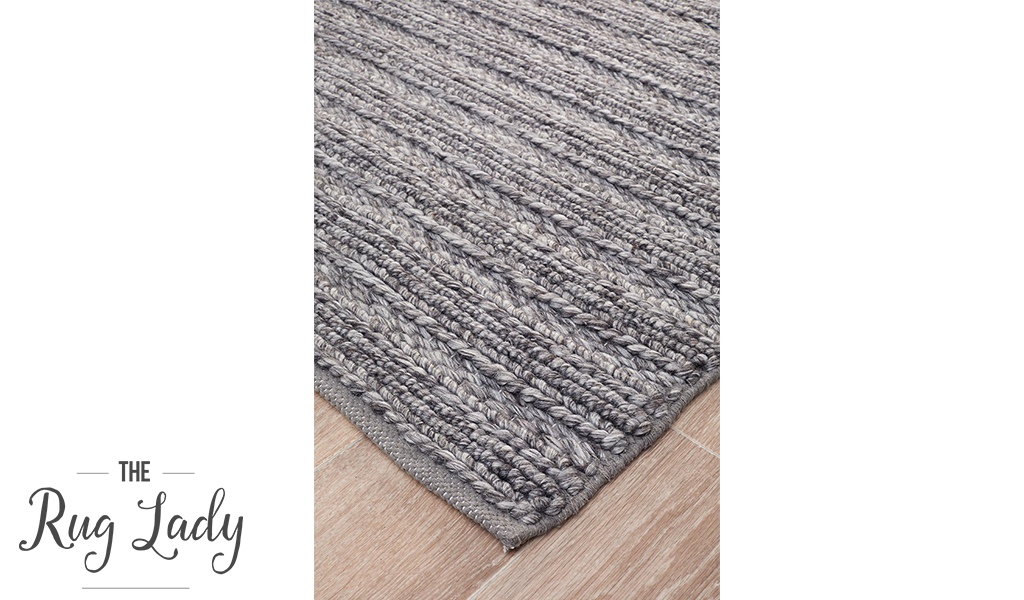 Harvey Grey Textured Wool Rug