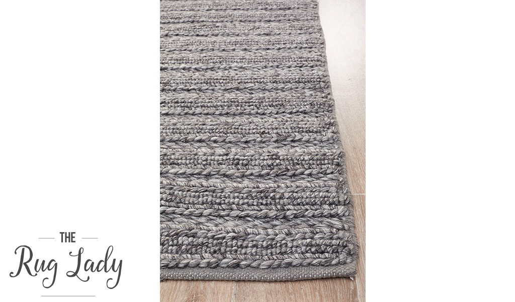 Harvey Grey Textured Wool Rug