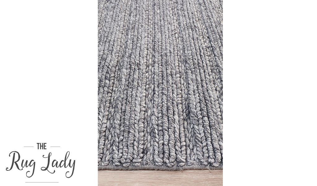 Harvey Grey Textured Wool Rug